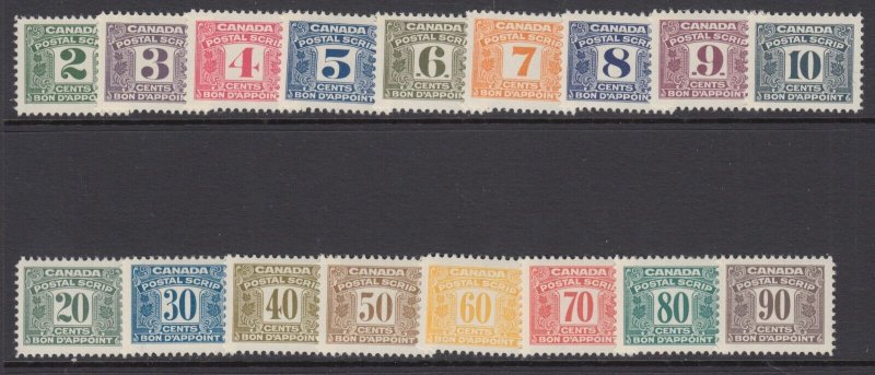 Canada Revenue (Federal), van Dam FPS42-FPS58, MNH