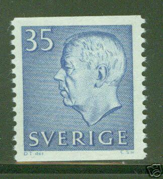 SWEDEN 577 MNH** 1962 Gustaf VI coil stamp Scott  CV $1.10