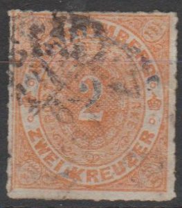 Mi: 37   used  1869   Wurttemberg  Cat € 170