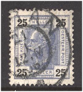 Austria 1905  Scott #99 without varnish bars used