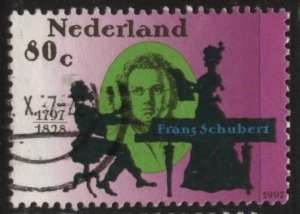 Netherlands 972 (used) 80c Franz Schubert bicentennial (1997)