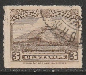 MEXICO 651, 3¢, PYRAMID OF THE SUN, USED. F-VF.  (1523)
