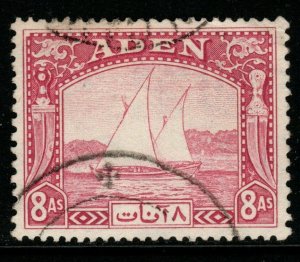 ADEN SG8 1937 8a PALE PURPLE USED