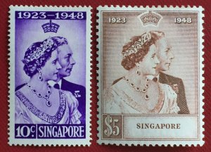 MALAYA SINGAPORE 1948 Royal Silver Wedding set of 2V MH SG#31&32 M4952