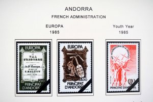 COLOR PRINTED ANDORRA [FRENCH] 1931-2020 STAMP ALBUM PAGES (100 illustr. pages)