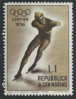 San Marino #364 1L Olympics - Ice Skater ~ MNH