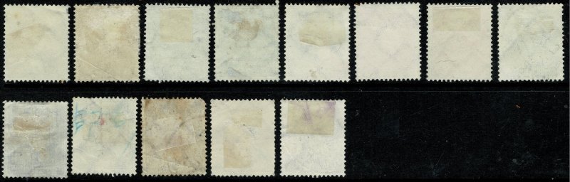 GERMANY 1926-27 COMPLETE SET of 13 STAMPS USED (VFU) SG 400-412 P.14 XF/SUPERB