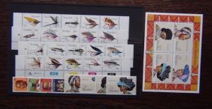 Transkei 1976 1983 sets Fishing Flies Independence Xhosa set & M/S  MNH