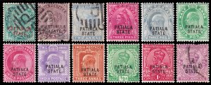 India - Patiala Scott 7 -- 46 (1885-1908) Mint/Used H F-VF, CV $23.55 C