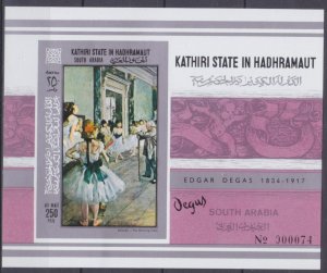 1967 Aden Kathiri State of Seiyun 201/B19b Artist / Edgar Degas 60,00 €