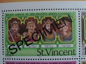 ​ST.VINCENT-SPECIMENT-1977-SC#494a SILVER JUBILEE OF QUEEN ELIZABETH II- MNH