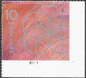 U.S.#5755 Floral Geometry $10.00 PNS, MNH. P# B1111