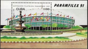 Cuba 1991 Panamfilex SS   SC# 3343 Mint