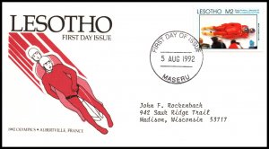 Lesotho 922 Winter Olympics Typed FDC