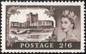 Great Britain #309 2'6s Queen Elizabeth II: Carrickfergus Castle (1955) MNH