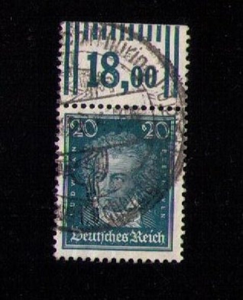 Germany, Rare 20pf Scott #357 Used Wolfgang Von Goethe F-VF