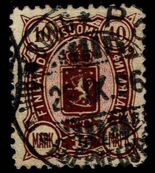 1890 Finland #45 10 Marks - Used - VF - CV$92.50 (ESP#3747)