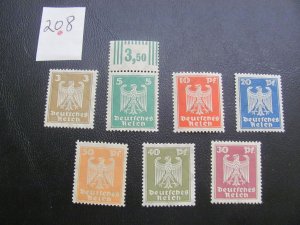 Germany 1924 HINGED SC 330-336 SET (208)