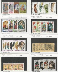 St. Lucia, Postage Stamp, #363//849 Mint NH Sets, 1974-86 Christmas Royalty