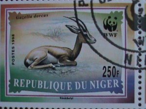 NIGER 1994-PROMOTION-WWF LOVELY DEERS-CTO FANCY CANCEL S/S VF SCV.$40  RARE