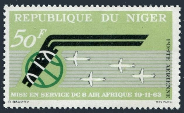Niger C35,MNH.Michel 57. Air Afrique 1963.