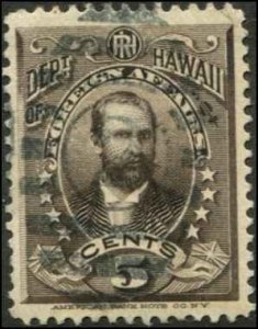 USA - Hawaii SC# O2 Lorrin Anderson 5c USED CV $50.00