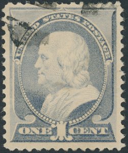 US 212 1 cent Franklin; Used; Light cancel -- See details and scans