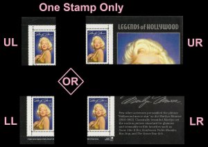 US 2967 Legends of Hollywood Marilyn Monroe 32c plate single S11111 (1) MNH 1995