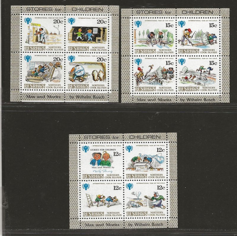 PENRHYN ISLAND SC# 111-13  FVF/MNH