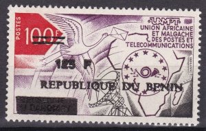 BENIN 1992 516 125F / 100F 160€ UAMPT TELECOMMUNICATIONS OVERPRINT OVERLOAD MNH-