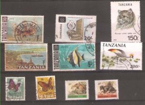 LOT Nr 155 TANZANIA BRITISH COLONIES 10 STAMPS OLD AND MODERN