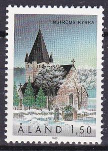 Finland-Aland Isls.  10 MNH 1989 1.50m Church