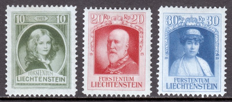 Liechtenstein - Scott #90//92 - Short set - MH - SCV $2.80