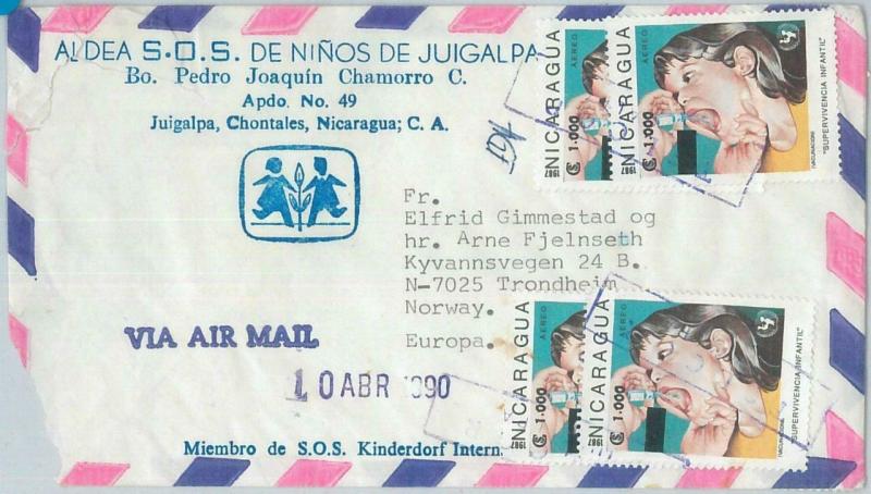 75571 - NICARAGUA - POSTAL HISTORY - AIRMAIL COVER to NORWAY - MEDICINE  1990