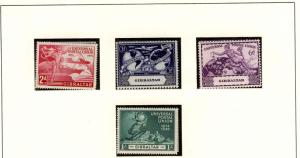 GIBRALTAR UPU  1949 #123 - 126 MNH