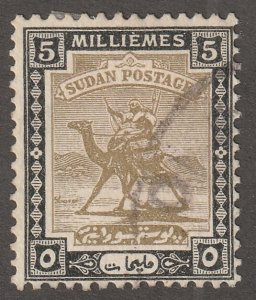 Sudan stamp, Scott#33, used, hinged,  perf 14.0x14.0,  #33