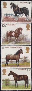 Great Britain #839-842 MNH   Horses