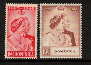 Dominica #114 - #115 Very Fine Mint Lightly Hinged