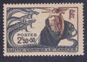 France B110 MNH OG 1941 Science Fighting Cancer Issue Very Fine