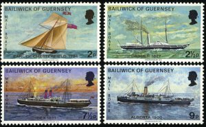 GUERNSEY Sc 64-67 VF/MNH - 1972 Great Britain Ships - COMPLETE SET