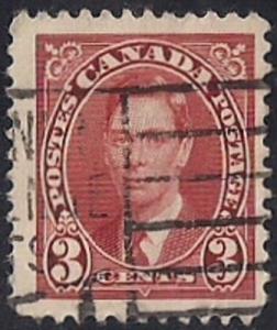 Canada #233 3 cent King George 6, Carmine F-VF used