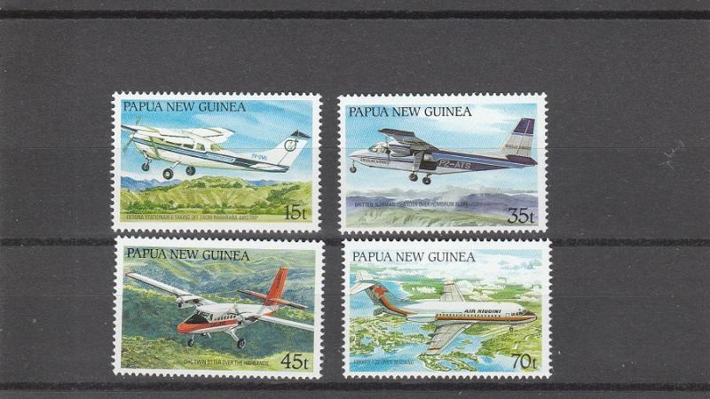 Papua New Guinea  Scott#  687-90  MNH  (1987 Aircraft)