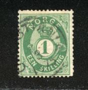 NORWAY - Scott #16, Used, Cat. $45.00