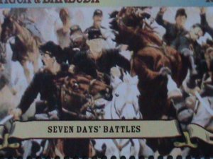 ​ANTIQUE-BARBUDA -AMERICAN CIVIL WAR-THE BATTLE FIELDS MNH SHEET VERY FINE