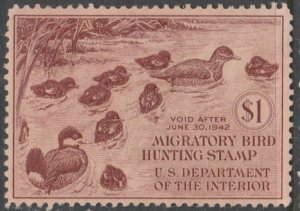 U.S. Scott Scott #RW8 Duck Stamp - Mint NH Single