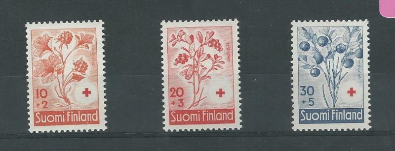 Finland, Postage Stamp, #B151-B153 Mint NH, 1958 Flowers