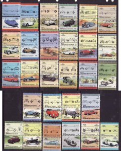 St. Vincent Grenadines-Bequia-Sc#86//127-unused NH 2/3 set-Cars-Automobiles-1984