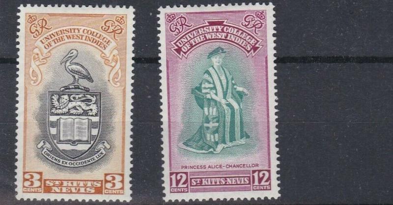 ST KITTS  1951  B W I UNIVERSITY SET  MH 