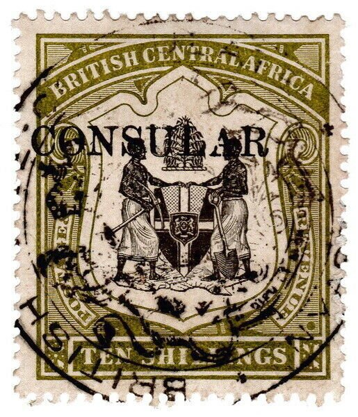 (I.B) Rhodesia/British Central Africa Revenue : Consular 10/-