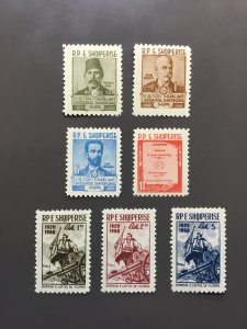 Albania 567-573 F-VF MH. Scott $ 9.40